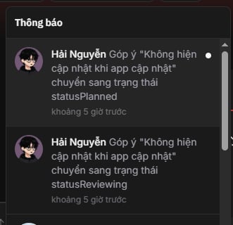 Lỗi chuyển hướng feedback bị sai