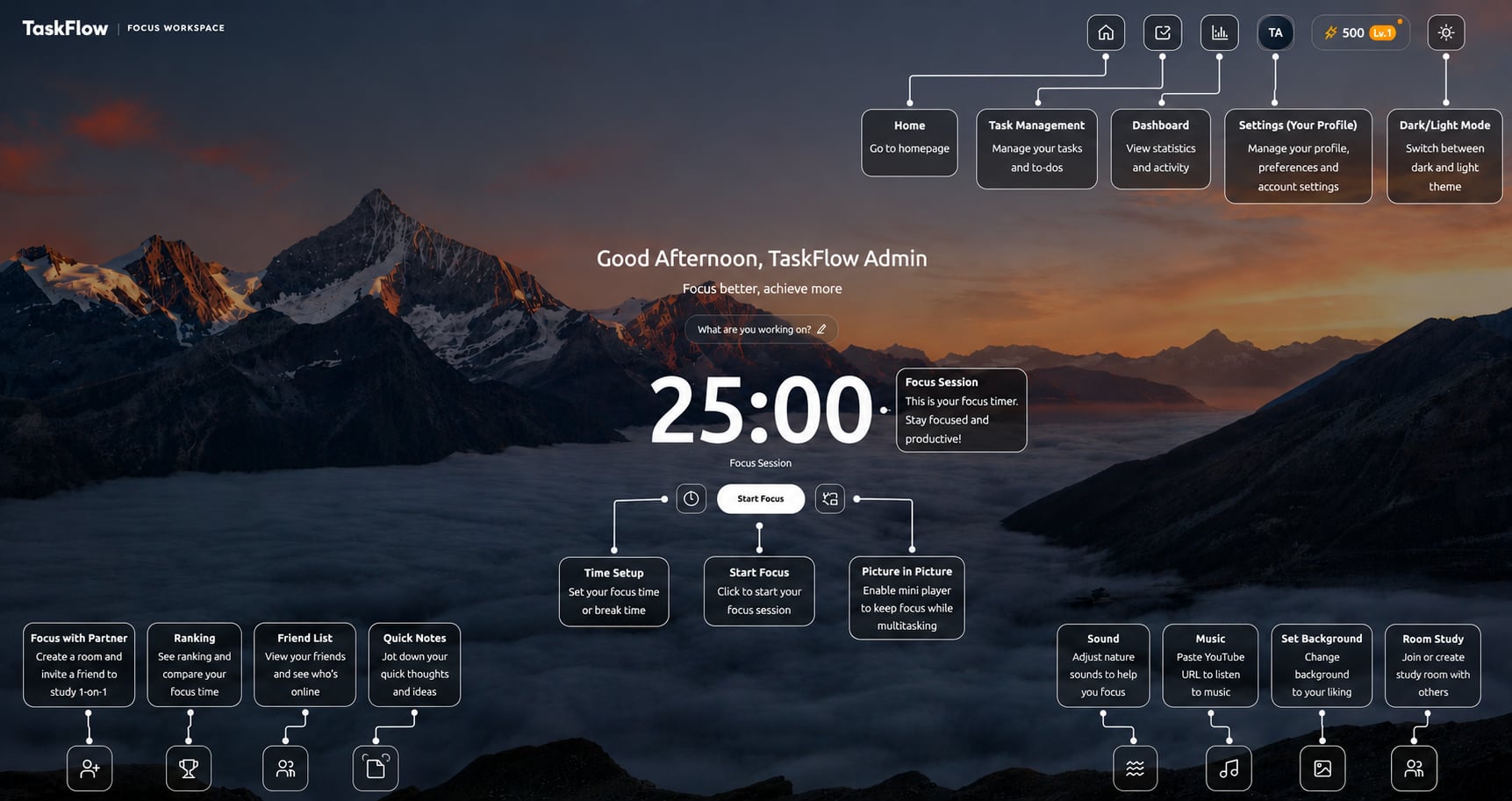 TaskFlow giờ không còn là một app timer hay todo list nữa.