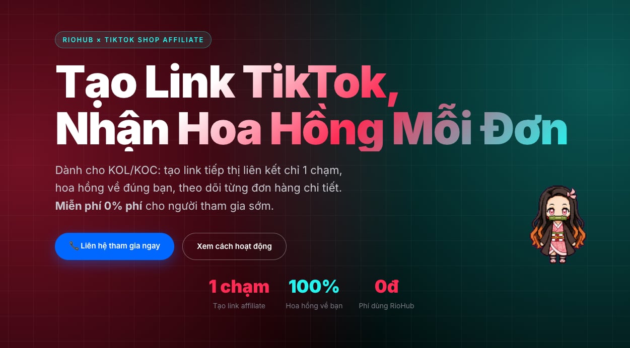 RioHub – Nền Tảng Dành Cho Người Làm Mua Sắm Hoàn Tiền & Affiliate