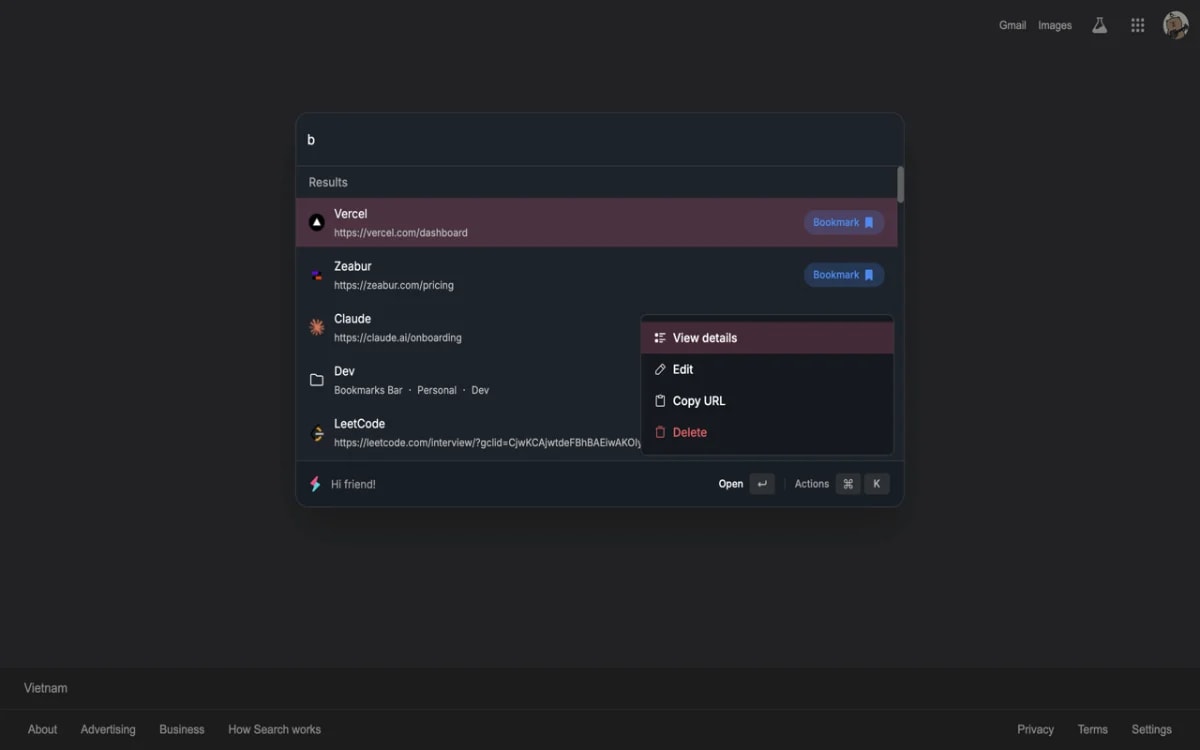 Dyno Command Palette screenshot