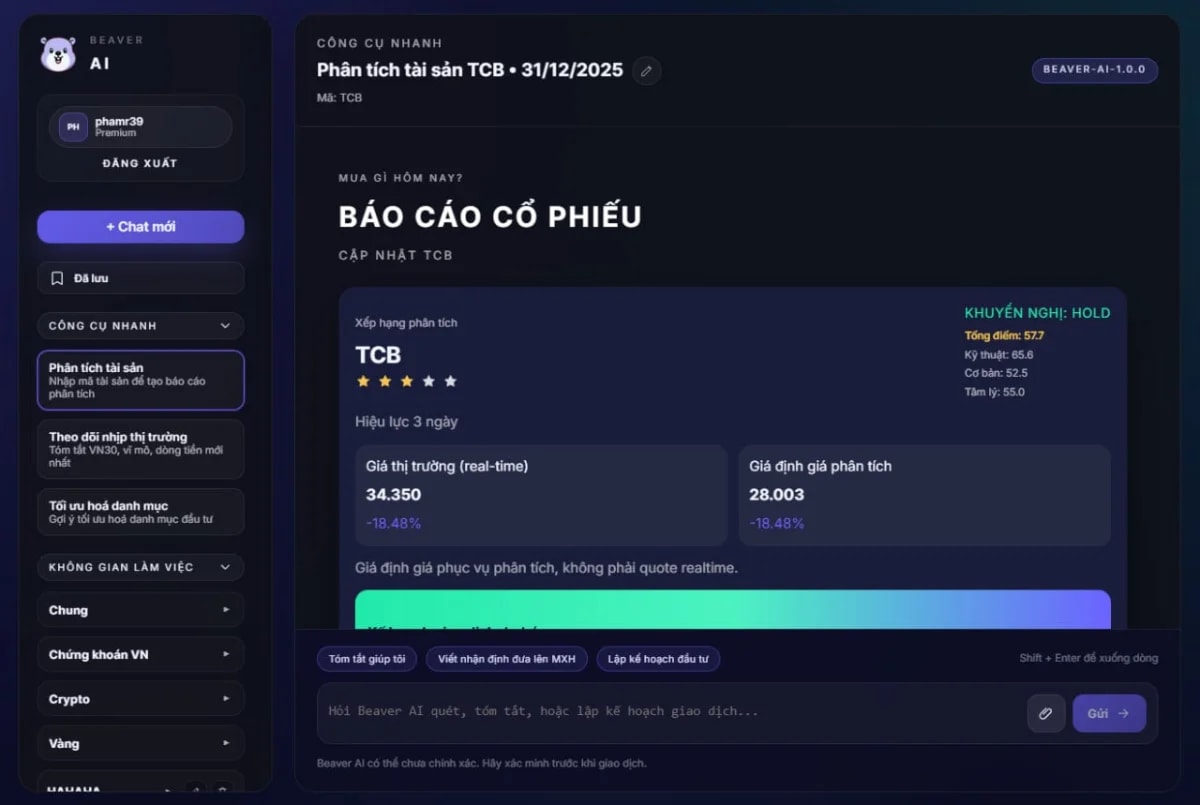 BeaverX - Trợ lý đầu tư AI screenshot