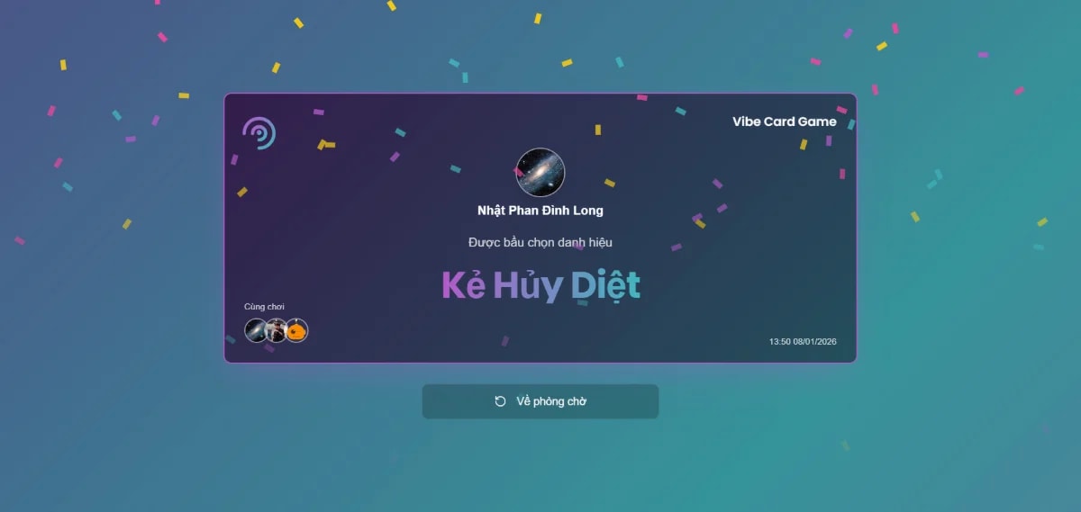 Vibe Card Game screenshot