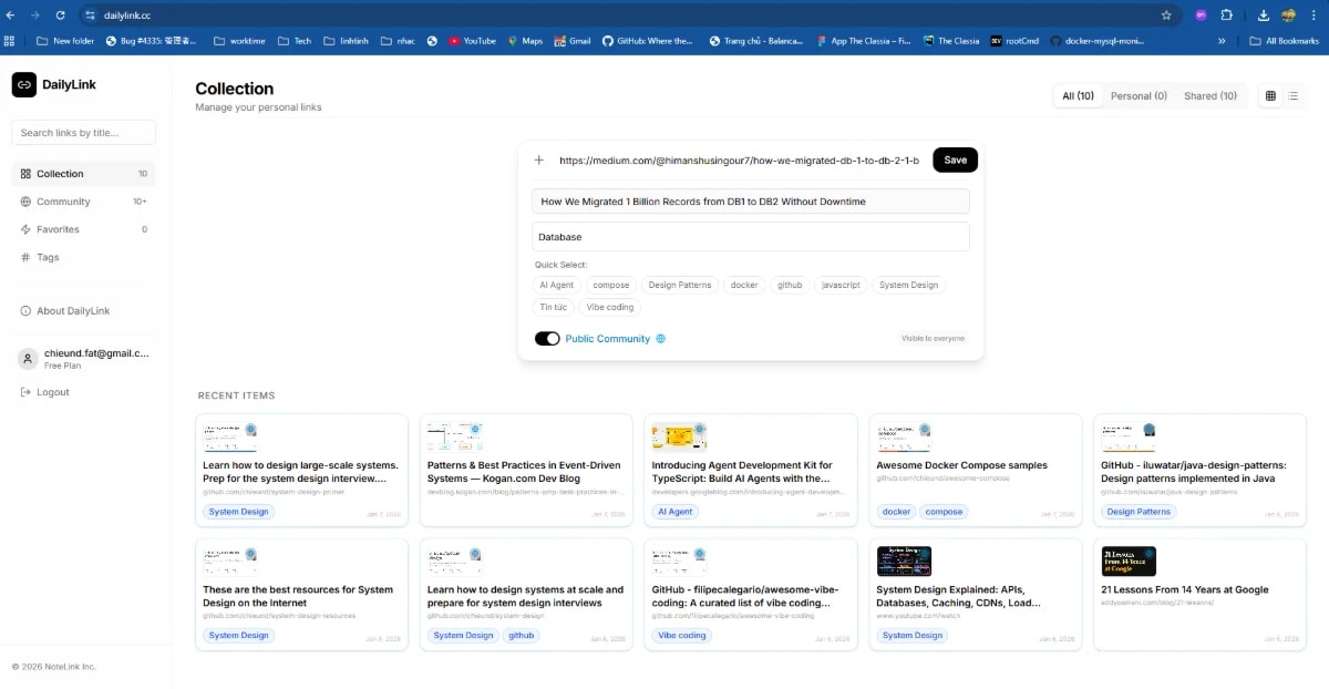 DailyLink screenshot