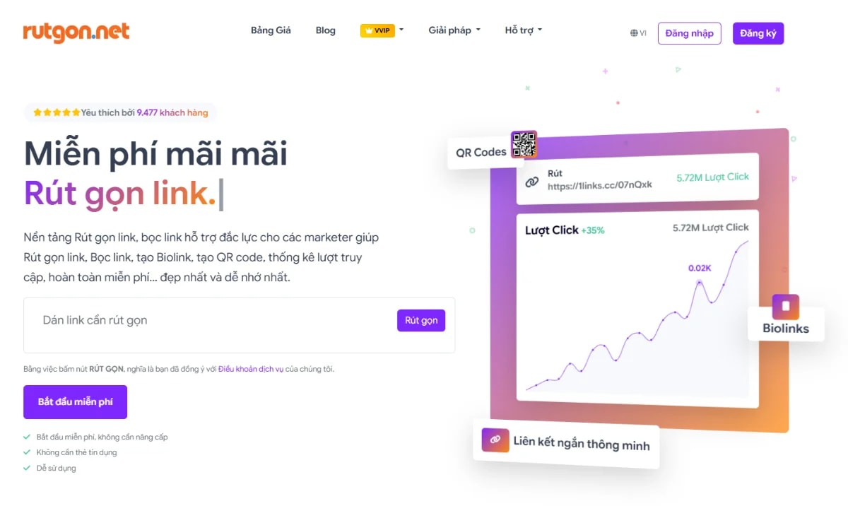 Rút Gọn Link, Bọc Link screenshot