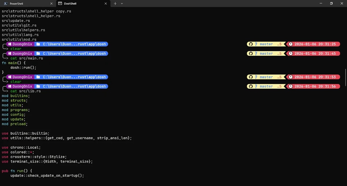 DoshShell screenshot