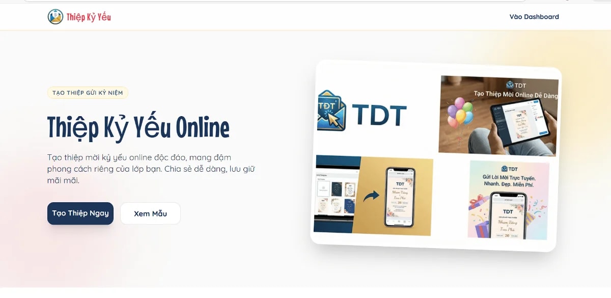 Kỷ yếu Online screenshot