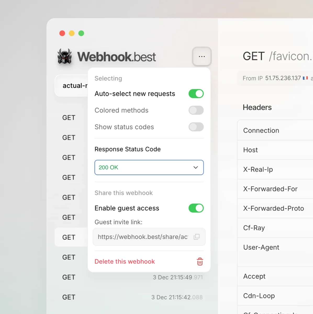 Online Webhook Tester screenshot