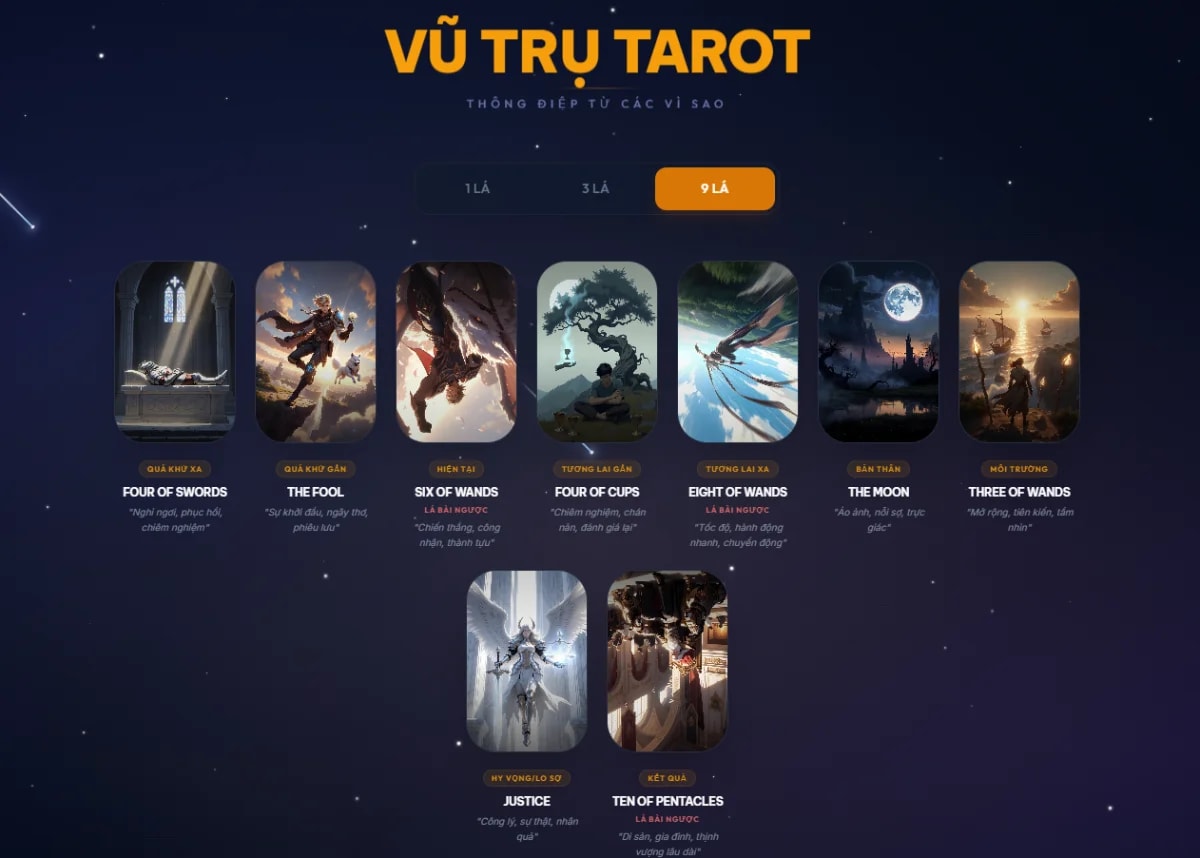 Huyền Bí Tarot screenshot