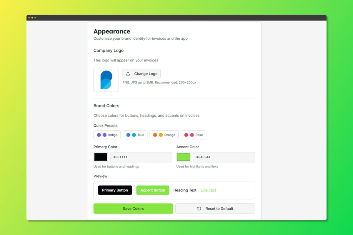 TeraInvoice screenshot
