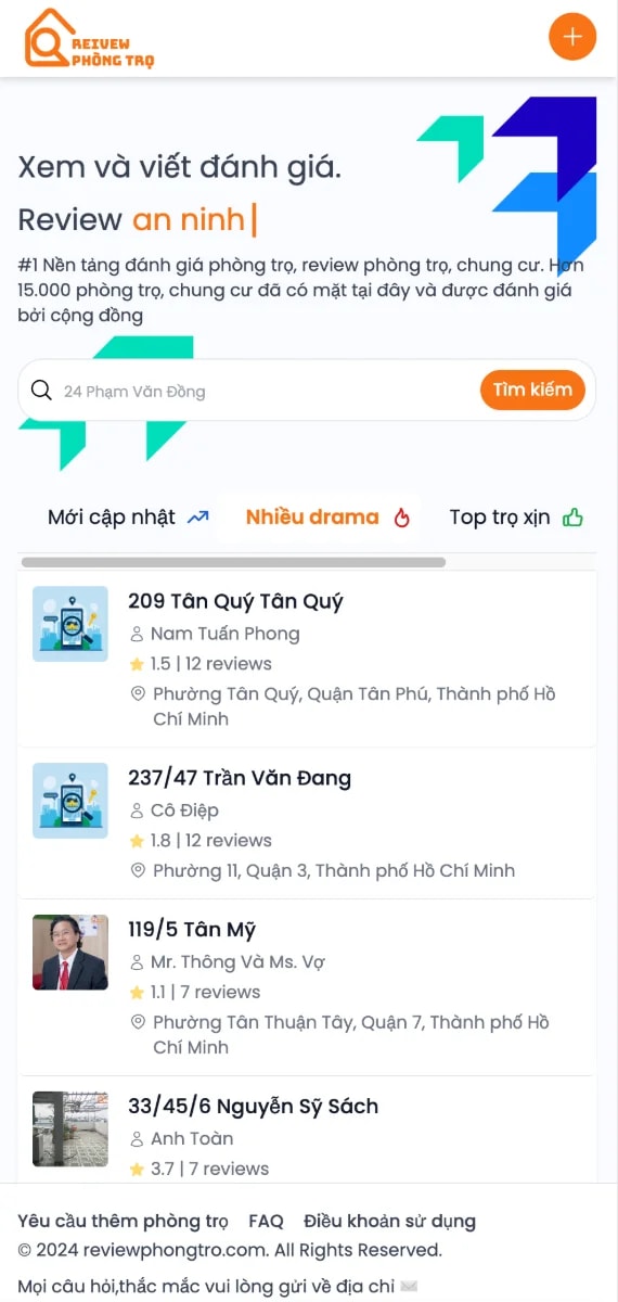 Review phòng trọ screenshot