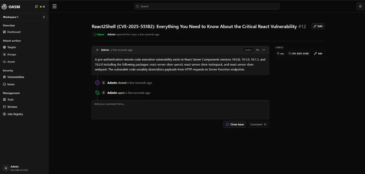 Oasm Platform screenshot
