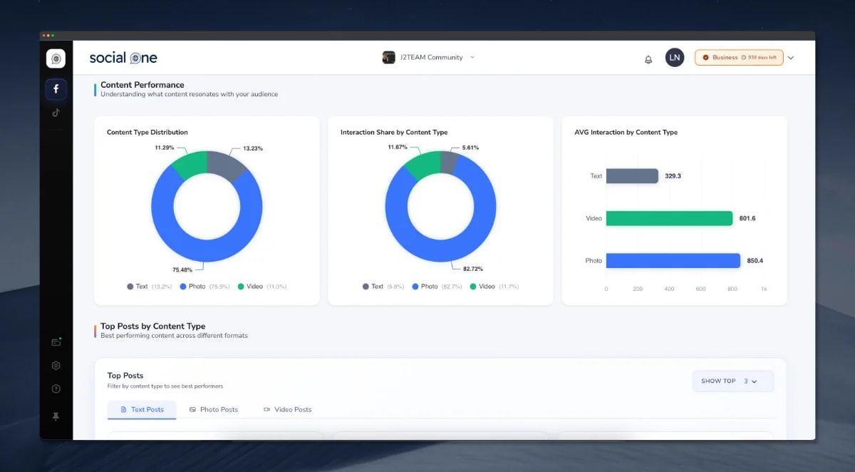 SocialOne screenshot