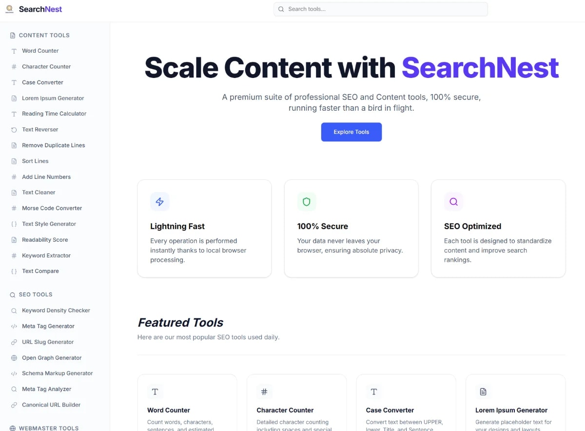 SearchNest screenshot