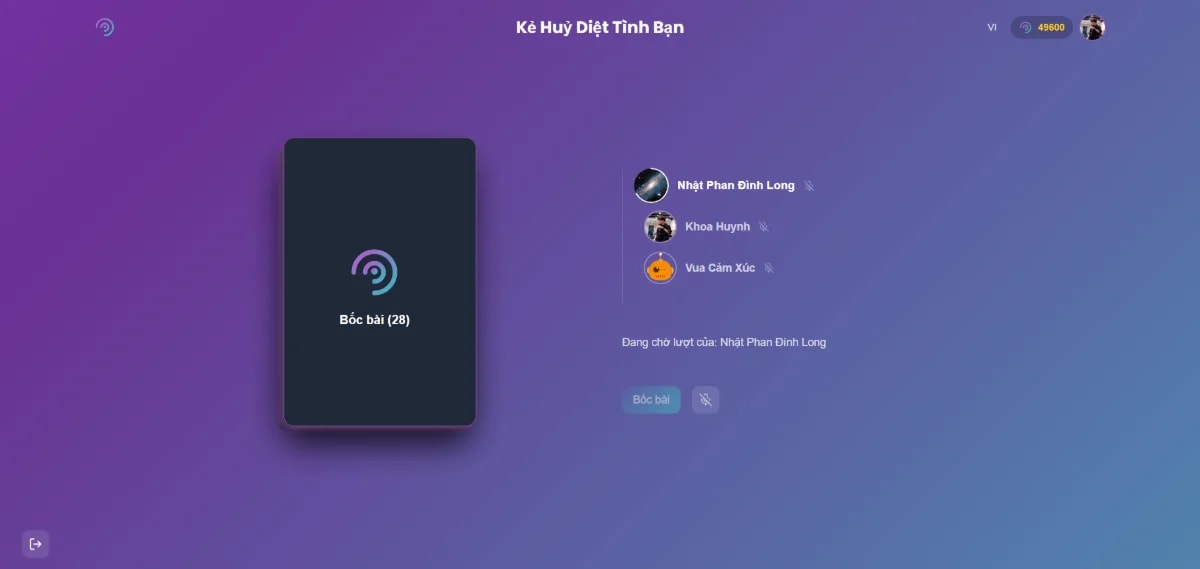 Vibe Card Game screenshot