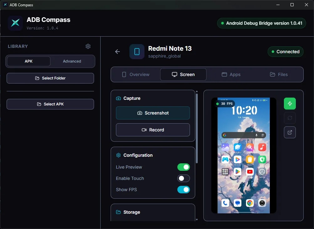ADB Compass screenshot