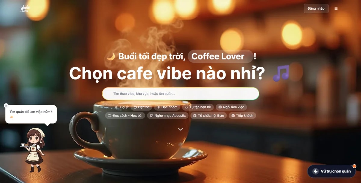 Ghiền cà phê.com screenshot