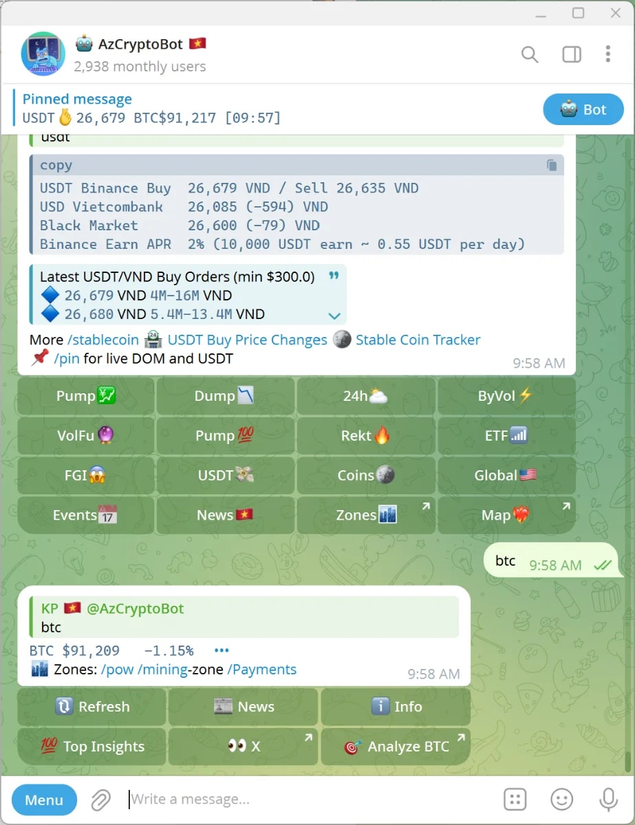 🤖 AzCryptoBot 🇻🇳 screenshot