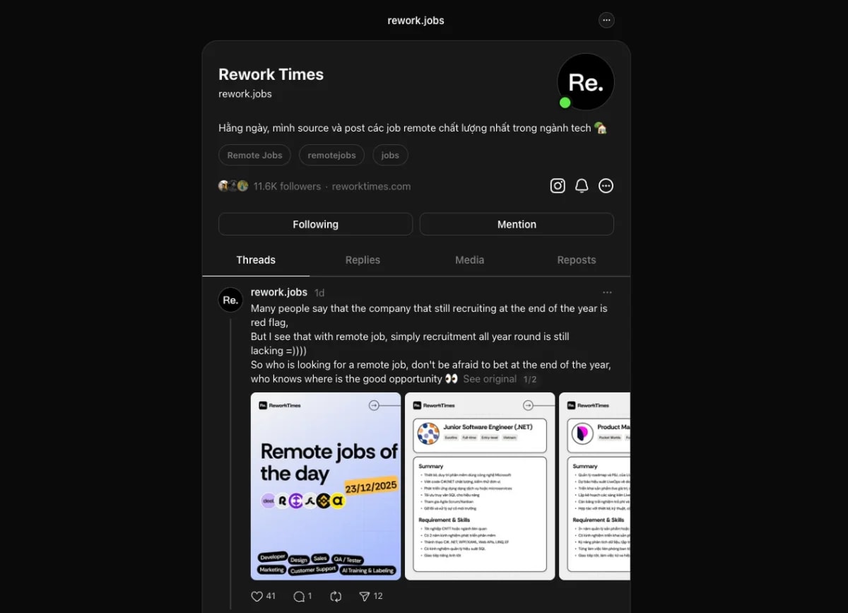 Rework Times screenshot