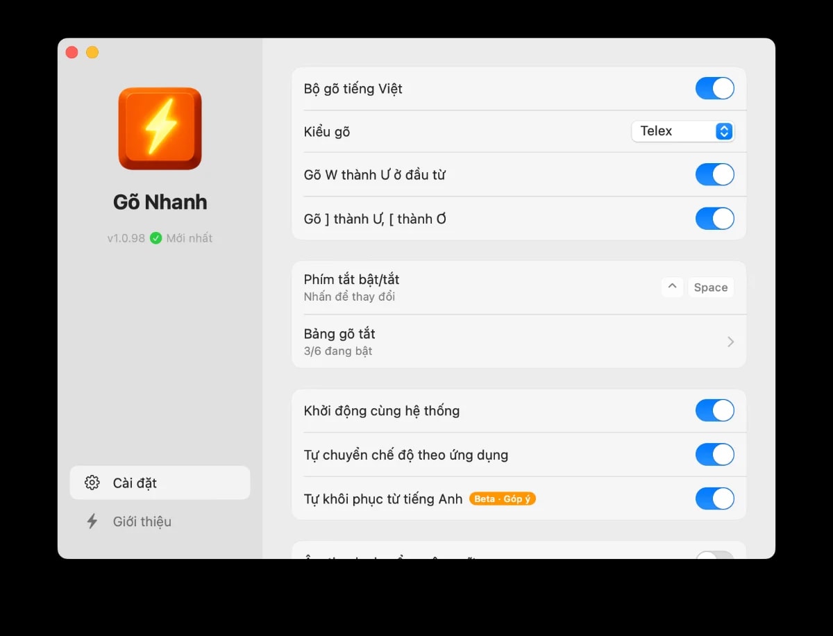 Gõ Nhanh screenshot