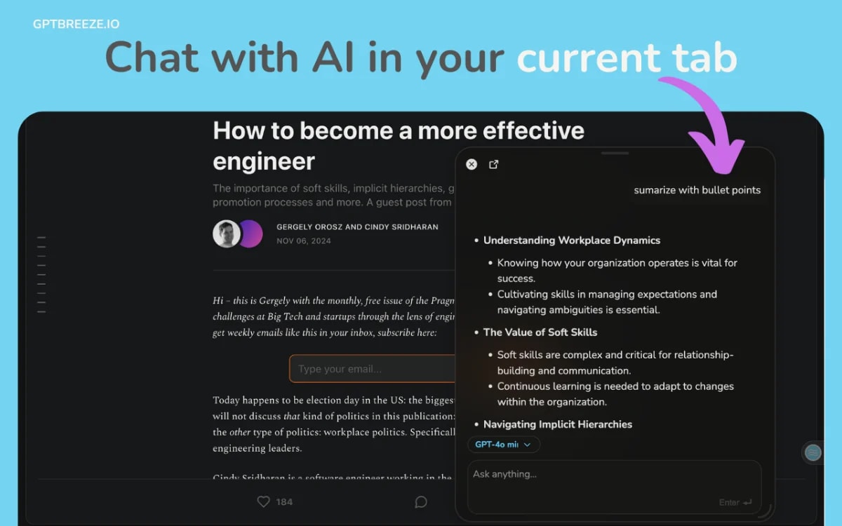 GPT Breeze screenshot