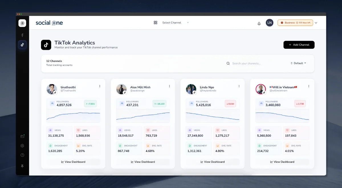 SocialOne screenshot