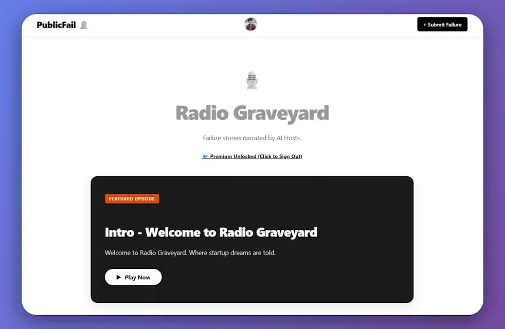 PublicFail screenshot