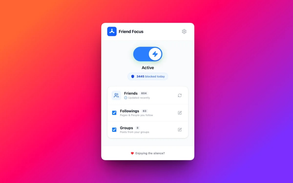 FriendFocus screenshot