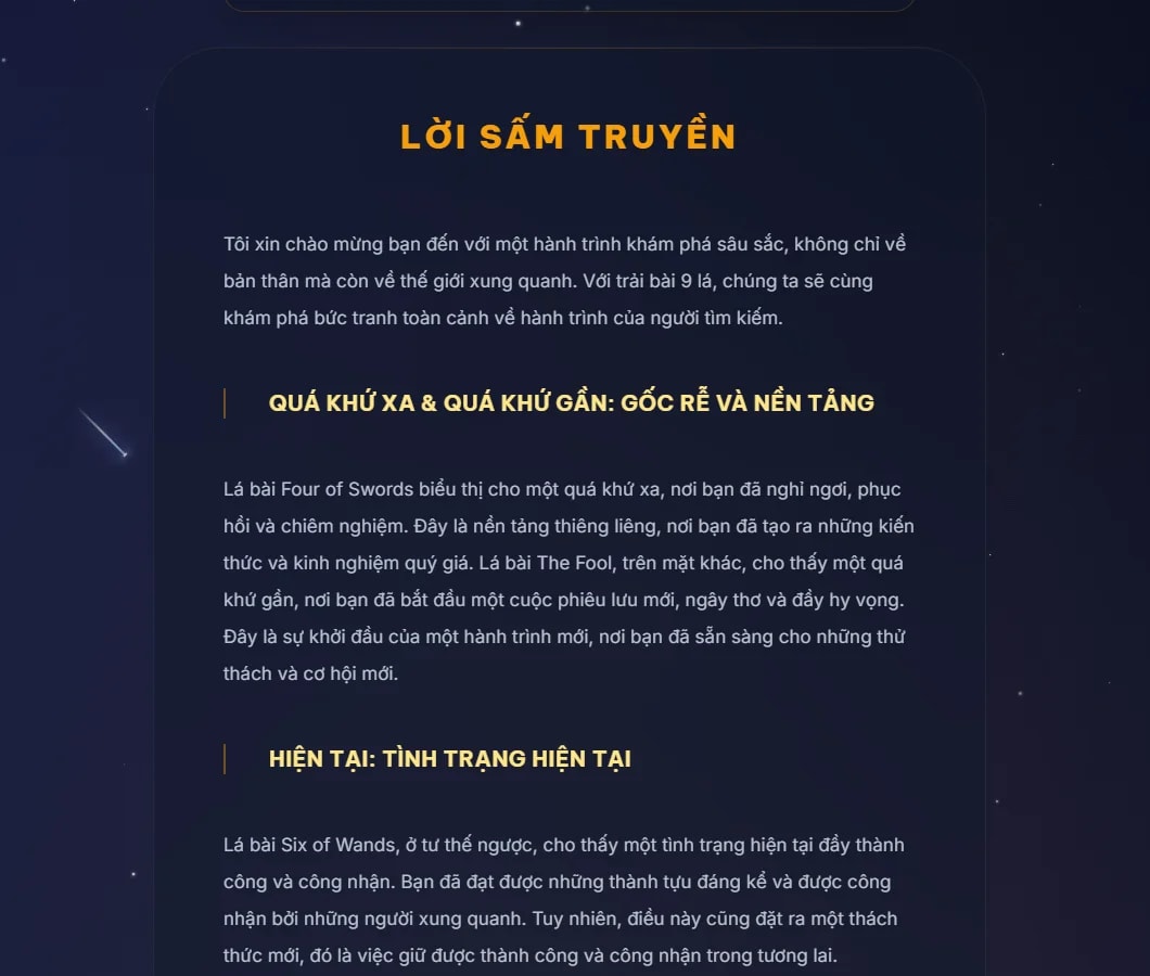 Huyền Bí Tarot screenshot