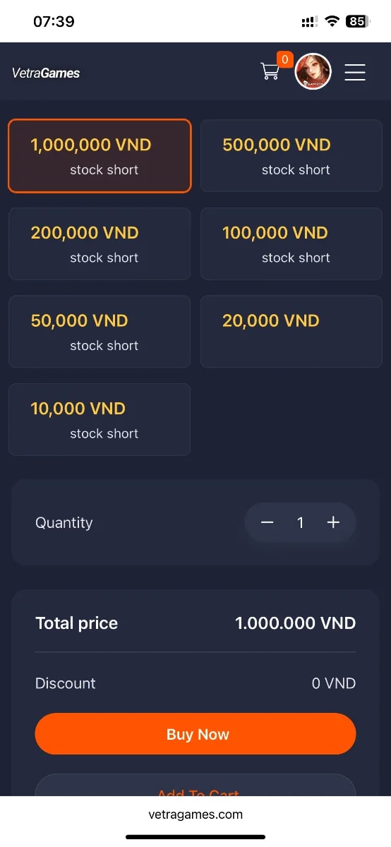 Games thẻ VNG, GAMOTA, FPT GATE, SOHA, screenshot