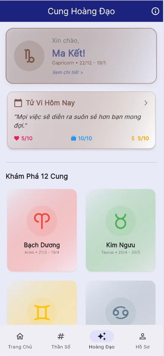 MỆNH LÝ SỐ screenshot