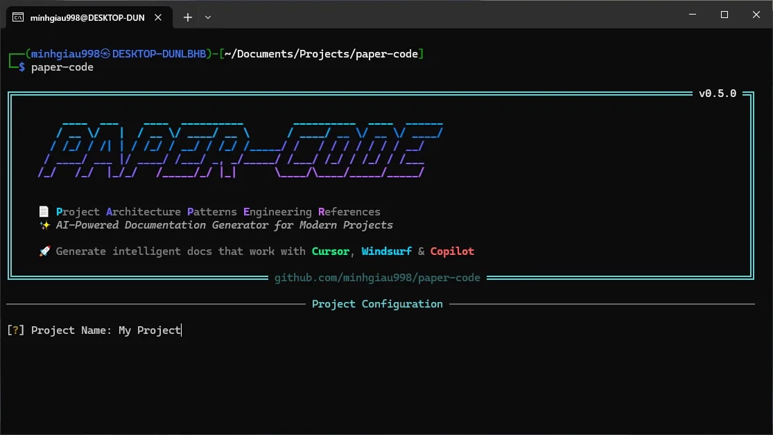 PAPER-CODE screenshot