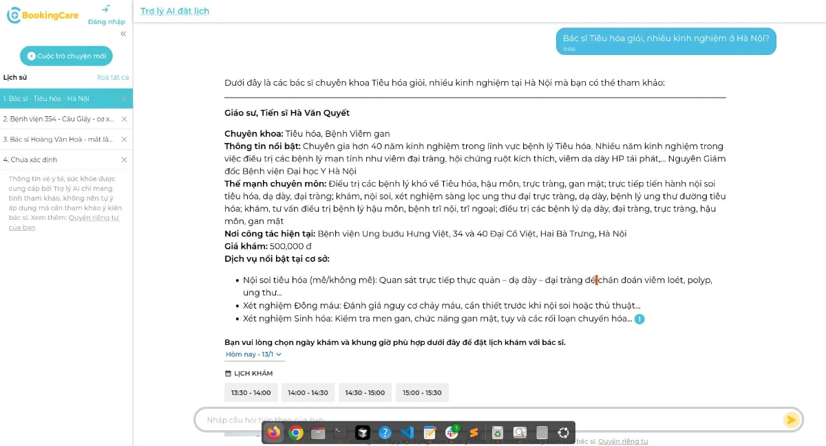 BookingCare screenshot