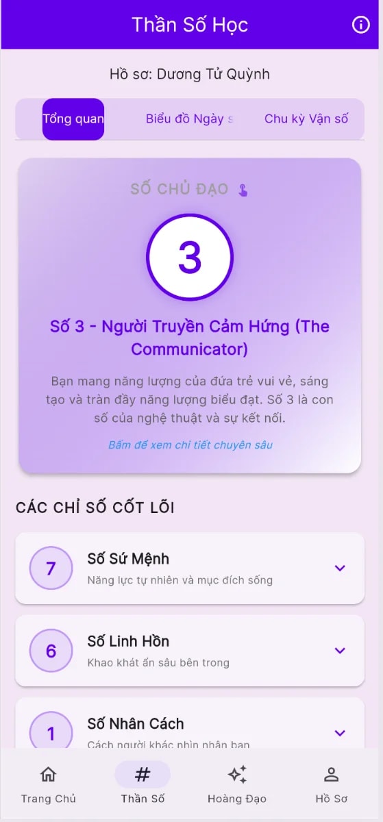 MỆNH LÝ SỐ screenshot