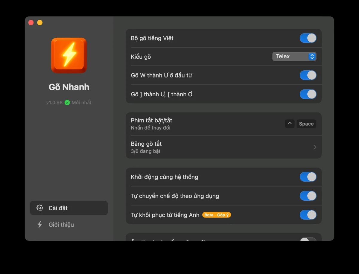 Gõ Nhanh screenshot