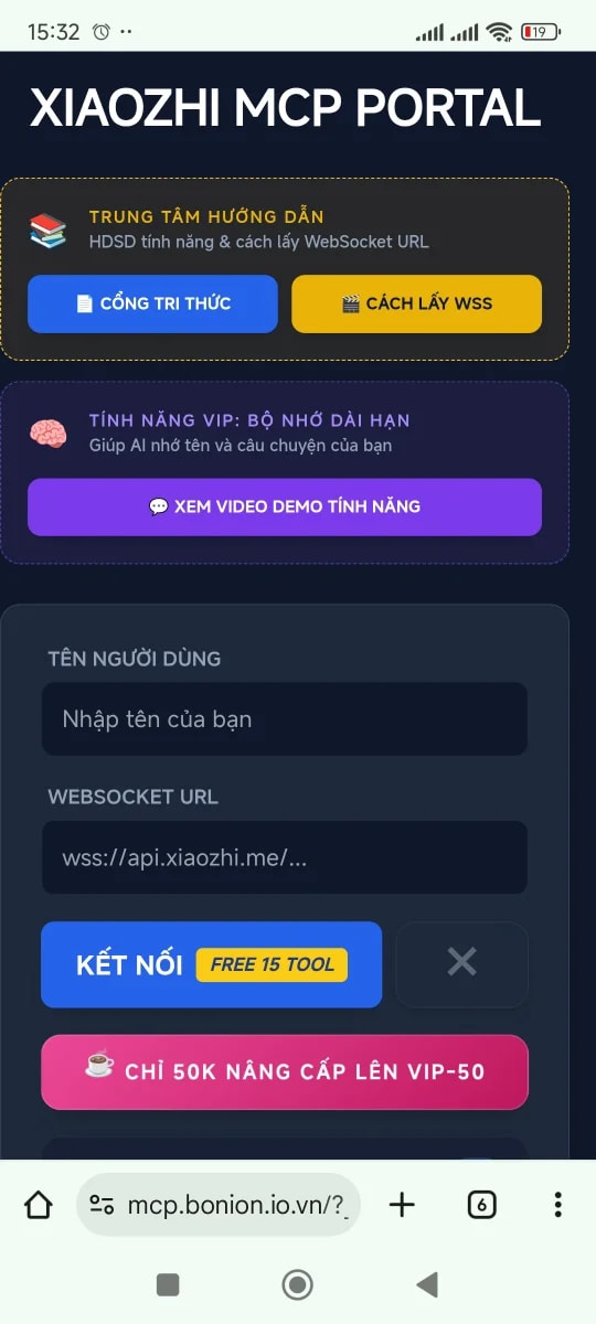 Xiaozhi MCP screenshot