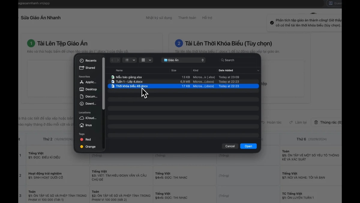 Sửa Giáo Án Nhanh screenshot