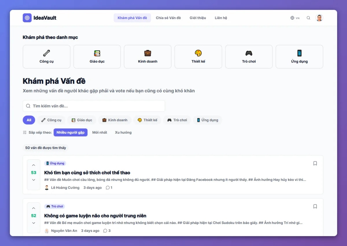 IdeaVault screenshot