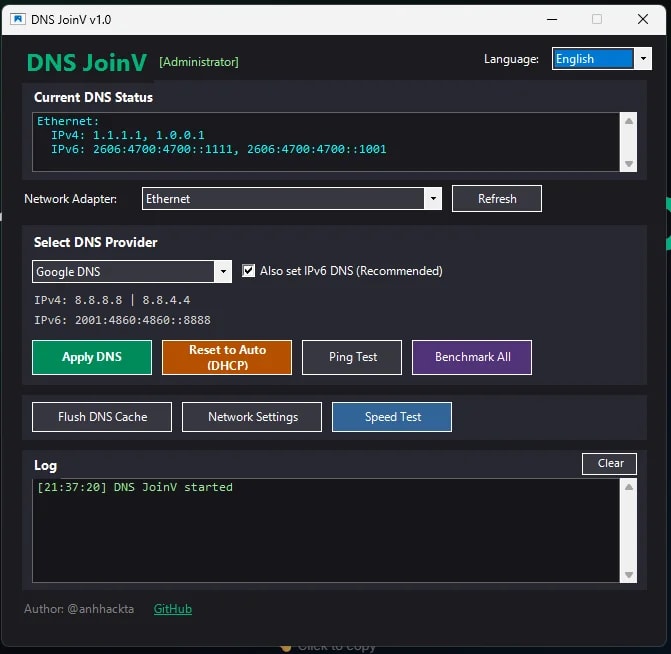 DNS JoinV screenshot