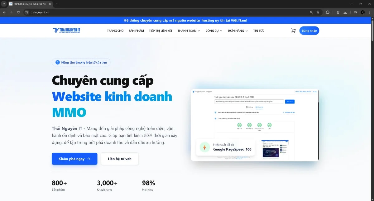 THAINGUYENIT.VN - WEB SOLUTION screenshot