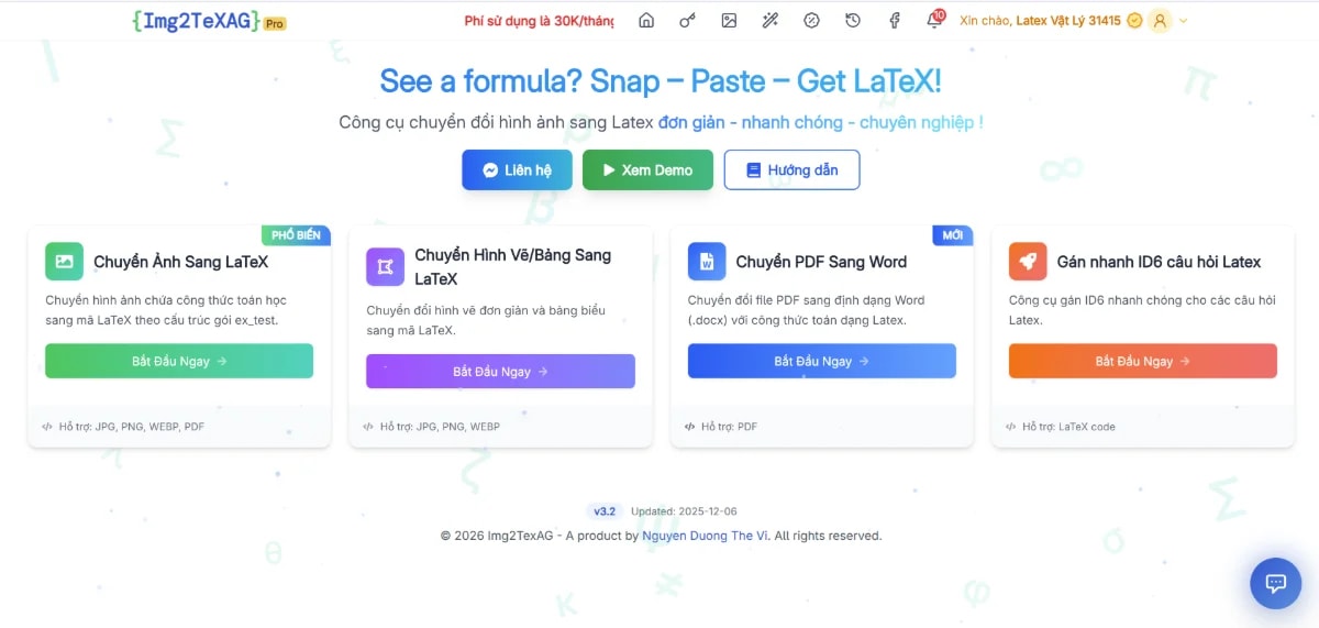 Img2TeXAG screenshot