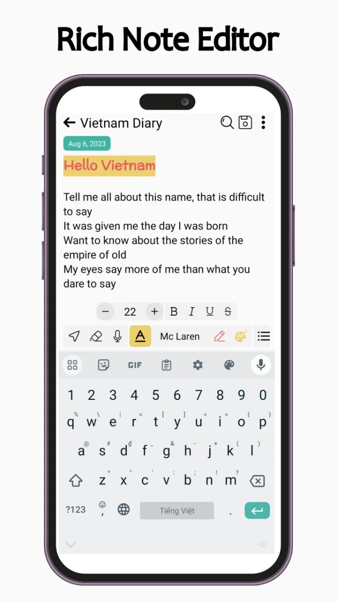 Bamboo Note screenshot