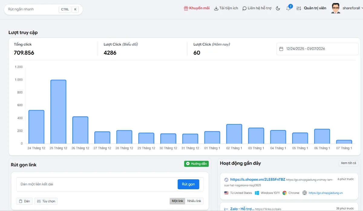 Rút Gọn Link, Bọc Link screenshot