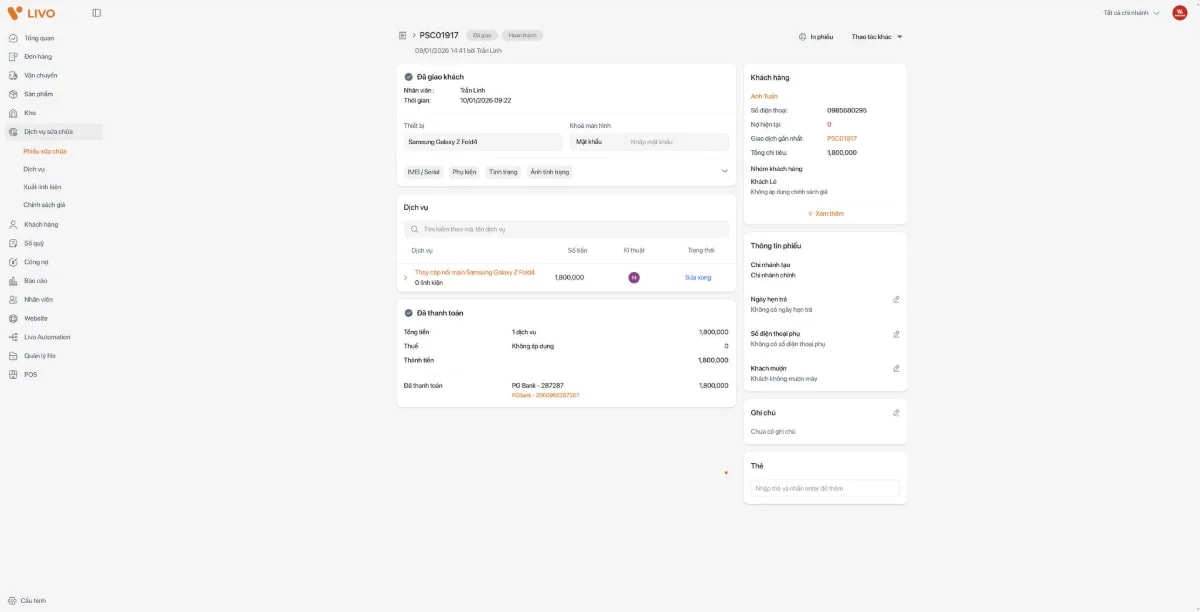 Livo - Phần mềm quản lý bán hàng screenshot