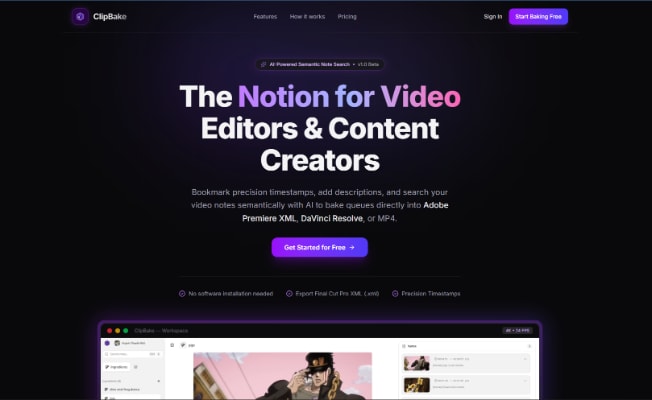 ClipBake - Bộ não thứ 2 cho videos của bạn's banner