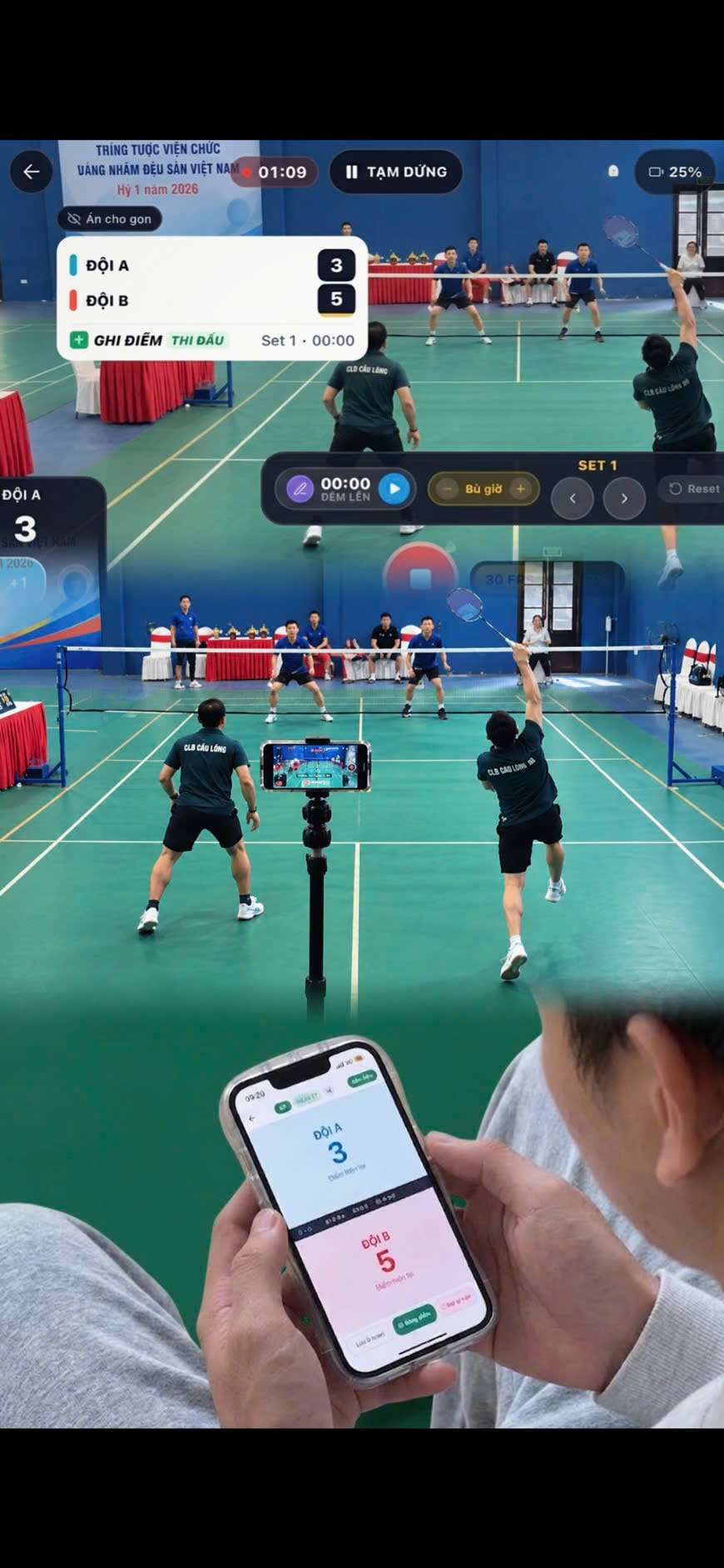Bạn muốn có video quay lại trận đấu thể thao chỉ bằng chiếc điện thoại
